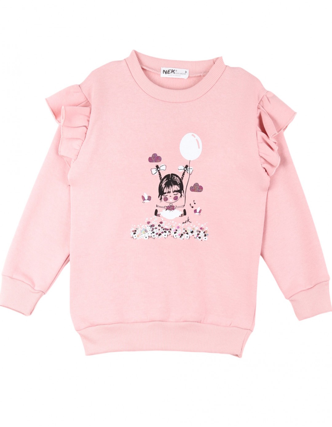 Παιδικό βελουτέ σετ για κορίτσι, ροζ-μωβ, Regular Fit, 80% βαμβάκι-20% πολυεστέρας. Παιδικό βελουτέ σετ για κορίτσι, ροζ-μωβ, Regular Fit, 80% βαμβάκι-20% πολυεστέρας.