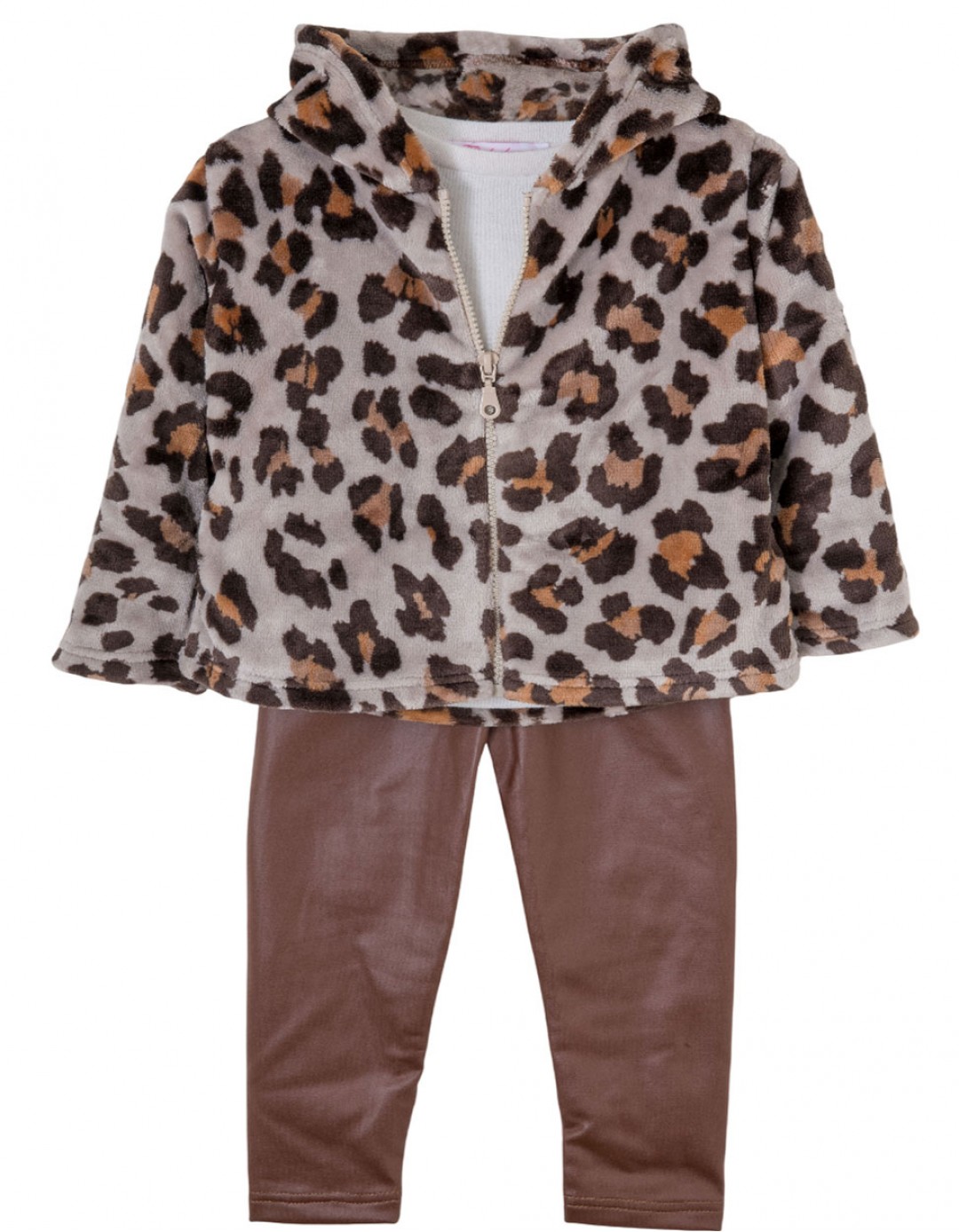 Παιδικό σετ για κορίτσι με ζακέτα, πάγου-ταμπά, Regular Fit, 50% Pu-48% Pes-2% El. Παιδικό σετ για κορίτσι με ζακέτα, πάγου-ταμπά, Regular Fit, 50% Pu-48% Pes-2% El.