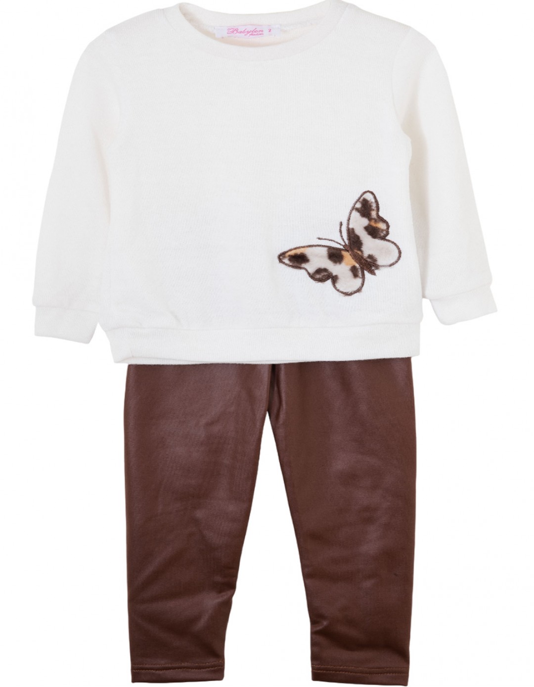 Παιδικό σετ για κορίτσι με ζακέτα, πάγου-ταμπά, Regular Fit, 50% Pu-48% Pes-2% El. Παιδικό σετ για κορίτσι με ζακέτα, πάγου-ταμπά, Regular Fit, 50% Pu-48% Pes-2% El.