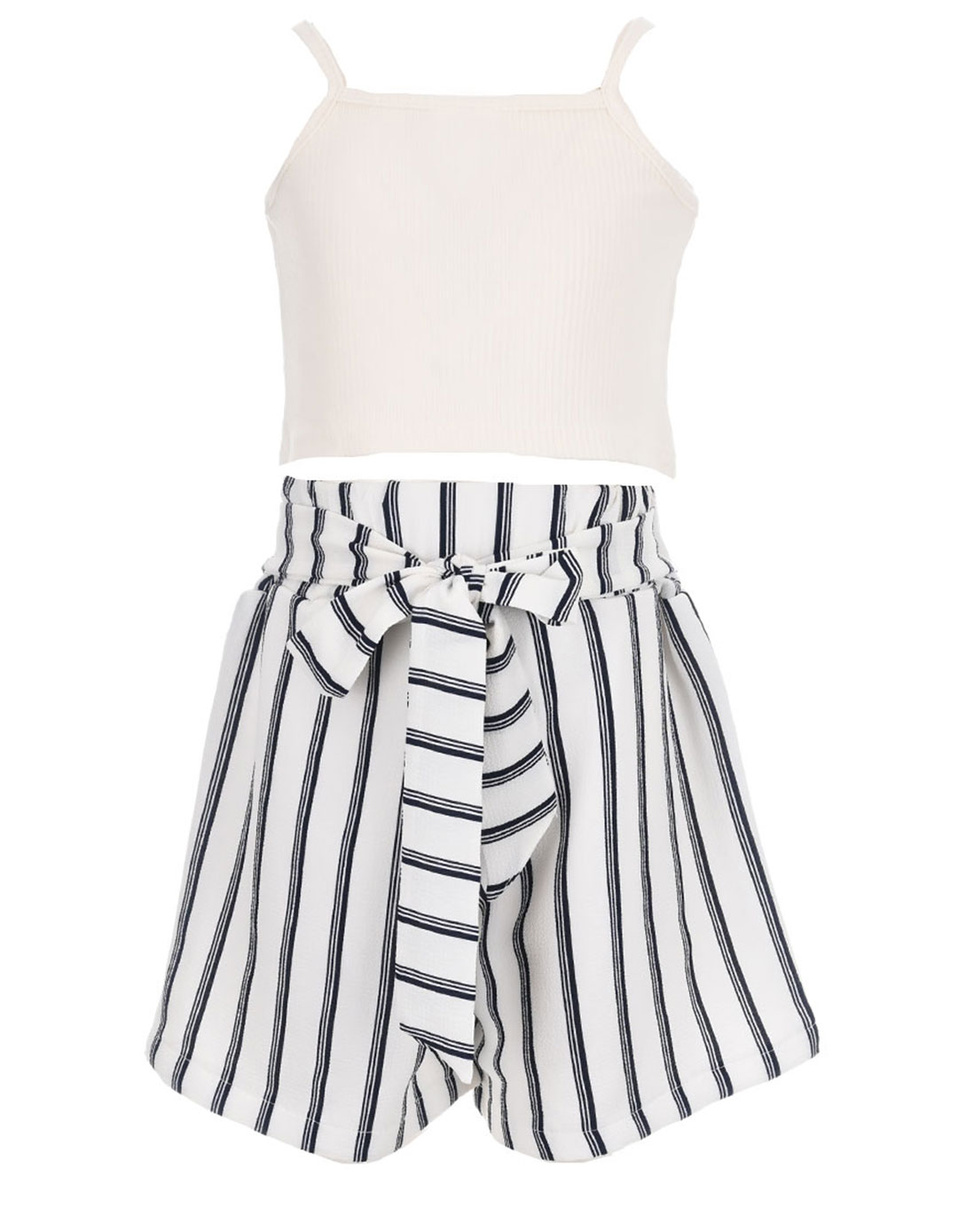 Παιδικό σετ για κορίτσια Can kid fashion ριγέ εκρού-μπλε, Regular Fit, 100% βισκόζη. Παιδικό σετ για κορίτσια Can kid fashion ριγέ εκρού-μπλε, Regular Fit, 100% βισκόζη.