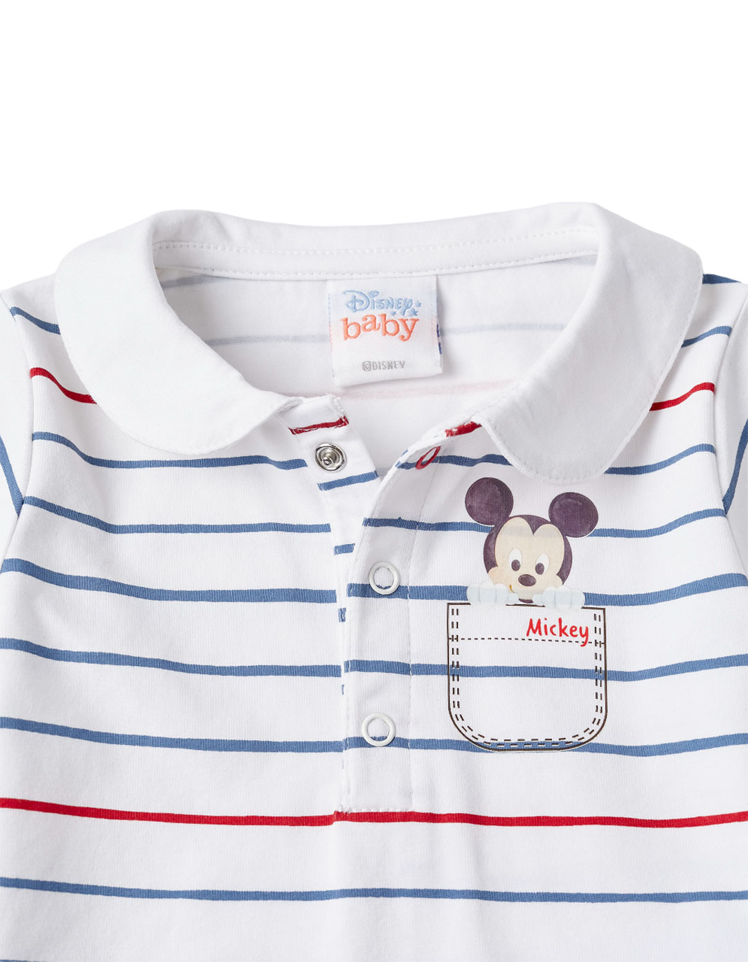 Σορτς και t-shirt για νεογέννητα αγόρια 'MICKEY' λευκό-μπλε.Regular Fit.100% cotton.