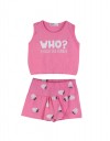 Παιδικό σετ για κορίτσι με μπλούζα και σορτσάκι, ροζ, Regular Fit, 95% βαμβάκι, 5% ελαστίνη. Παιδικό σετ για κορίτσι με μπλούζα και σορτσάκι, ροζ, Regular Fit, 95% βαμβάκι, 5% ελαστίνη.