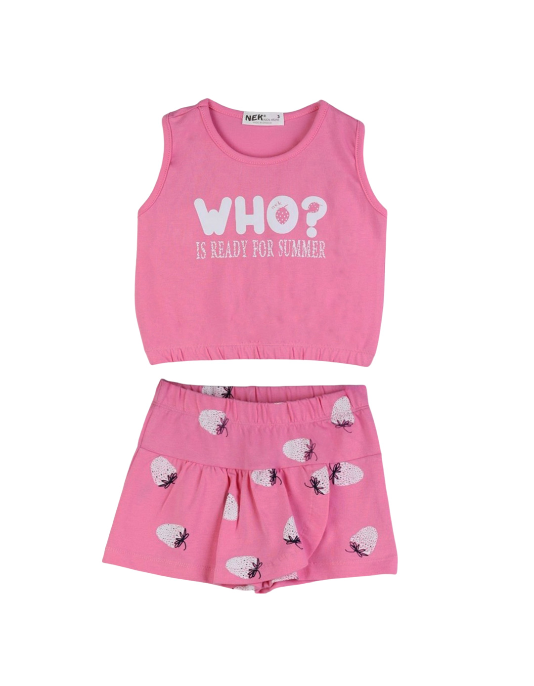 Παιδικό σετ για κορίτσι με μπλούζα και σορτσάκι, ροζ, Regular Fit, 95% βαμβάκι, 5% ελαστίνη. Παιδικό σετ για κορίτσι με μπλούζα και σορτσάκι, ροζ, Regular Fit, 95% βαμβάκι, 5% ελαστίνη.