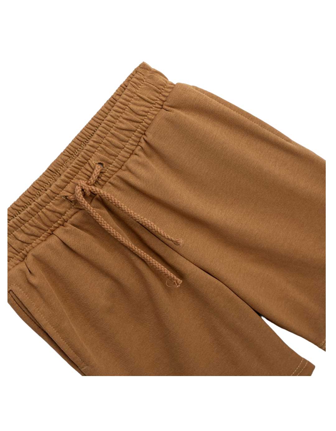 Παιδικό σετ για αγόρι με μπλούζα και βερμούδα, εκρού-καφέ, Regular Fit, 100% βαμβάκι.