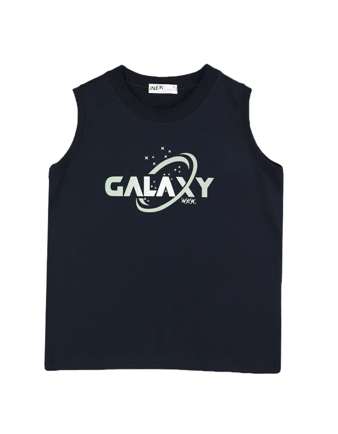 Παιδικό αμάνικο σετ για αγόρι με μπλούζα και βερμούδα, μαρέν-χακί, Regular Fit, 100% βαμβάκι.