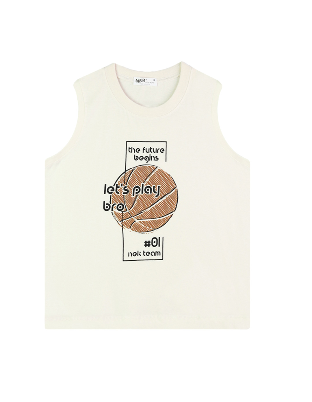 Παιδικό αμάνικο σετ για αγόρι με μπλούζα και βερμούδα, πάγου-εκάι, Regular Fit, 100% βαμβάκι.