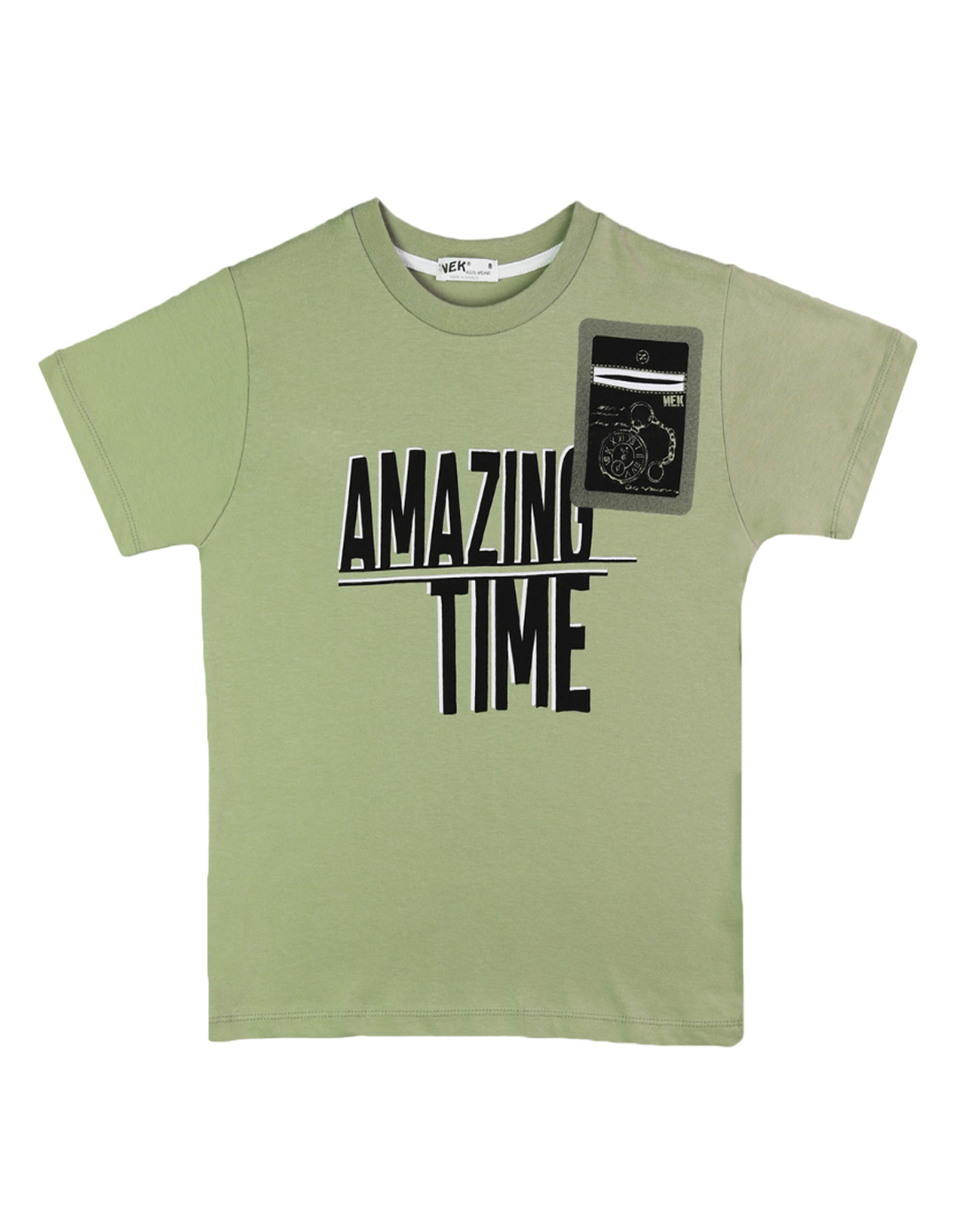 Παιδικό σετ για αγόρι με μπλούζα και βερμούδα, χακί-μαύρο, Regular Fit, 100% βαμβάκι. Παιδικό σετ για αγόρι με μπλούζα και βερμούδα, χακί-μαύρο, Regular Fit, 100% βαμβάκι.