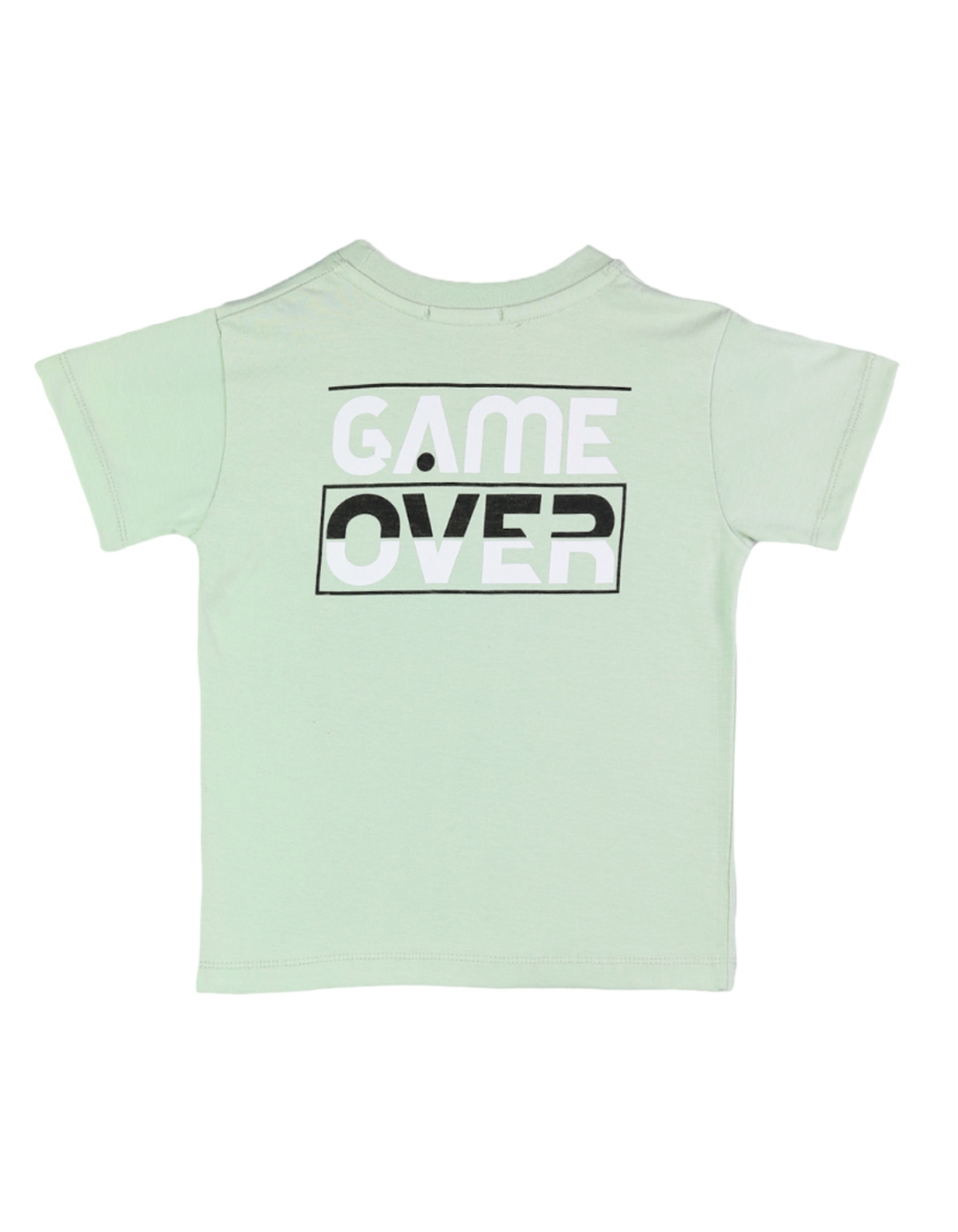 Παιδικό σετ για αγόρι με μπλούζα και βερμούδα, φυστικί-μαύρο, Regular Fit, 100% βαμβάκι. Παιδικό σετ για αγόρι με μπλούζα και βερμούδα, φυστικί-μαύρο, Regular Fit, 100% βαμβάκι.