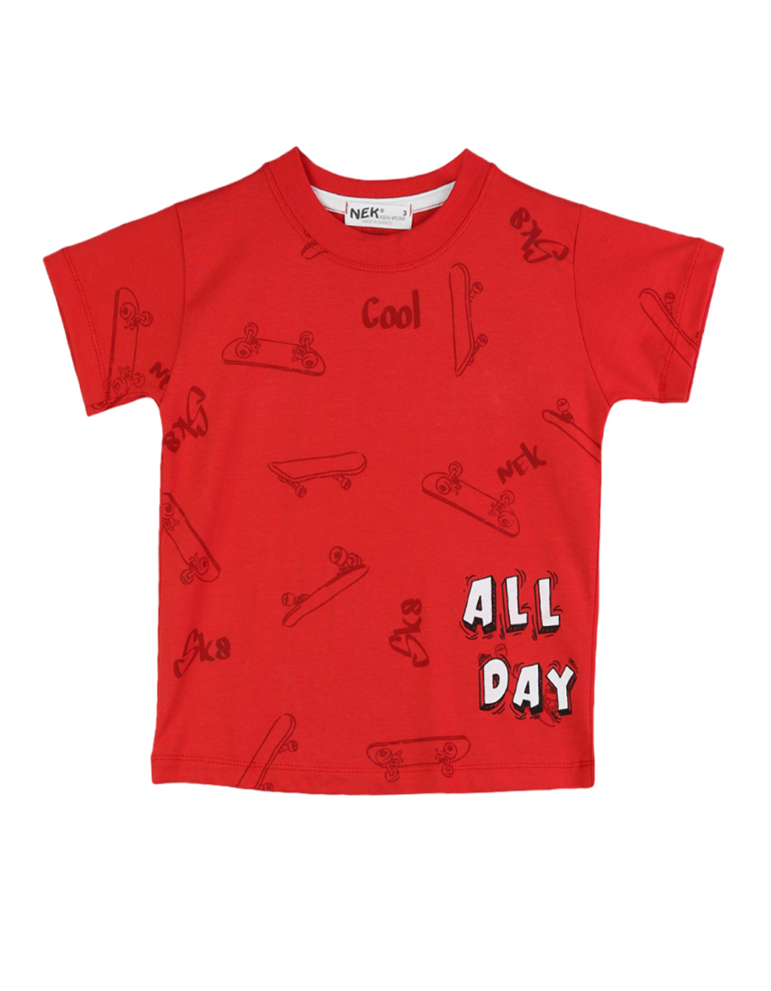 Παιδικό σετ για αγόρι με μπλούζα και βερμούδα, κόκκινο-μαύρο, Regular Fit, 100% βαμβάκι. Παιδικό σετ για αγόρι με μπλούζα και βερμούδα, κόκκινο-μαύρο, Regular Fit, 100% βαμβάκι.