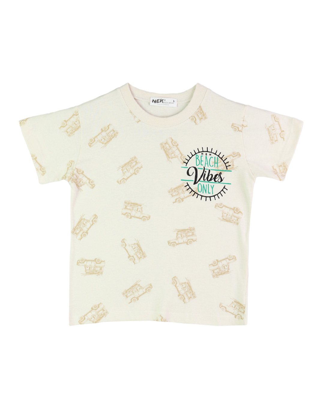 Παιδικό σετ για αγόρι με μπλούζα και βερμούδα, πάγου-πράσινο, Regular Fit, 100% βαμβάκι. Παιδικό σετ για αγόρι με μπλούζα και βερμούδα, πάγου-πράσινο, Regular Fit, 100% βαμβάκι.