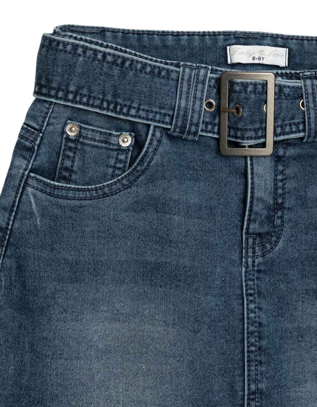 Παιδική Τζιν Φούστα με Ζώνη – FUNKY kids.98% COTTON-2% ELASTAN.Regular Fit. Παιδική Τζιν Φούστα με Ζώνη – FUNKY kids.98% COTTON-2% ELASTAN.Regular Fit.