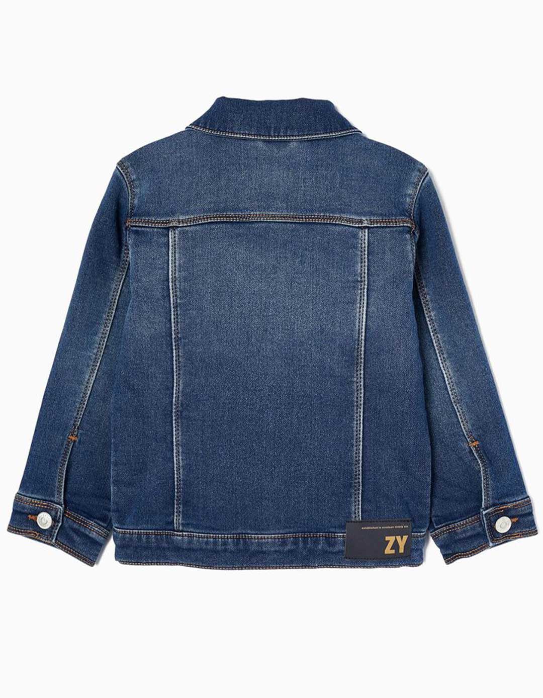 Μπλε τζιν μπουφάν για αγόρια, Slim Fit, 84% βαμβάκι, 15% πολυεστέρας. Μπλε τζιν μπουφάν για αγόρια, Slim Fit, 84% βαμβάκι, 15% πολυεστέρας.