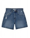 Παιδικό τζιν σορτς ψηλόμεσο 100% βαμβάκι, μπλε.  Παιδικό τζιν σορτς ψηλόμεσο 100% βαμβάκι, μπλε.