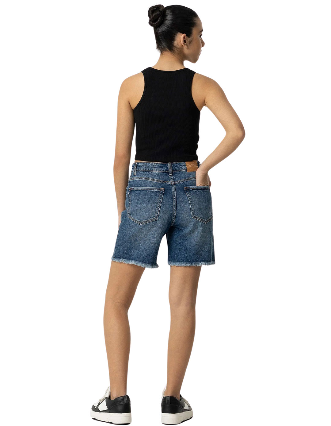 Τζιν σορτς με σκισίματα για κορίτσι, μπλε.Regular Fit. Τζιν σορτς με σκισίματα για κορίτσι, μπλε.Regular Fit.