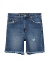 Τζιν σορτς με σκισίματα για κορίτσι, μπλε.Regular Fit. Τζιν σορτς με σκισίματα για κορίτσι, μπλε.Regular Fit.