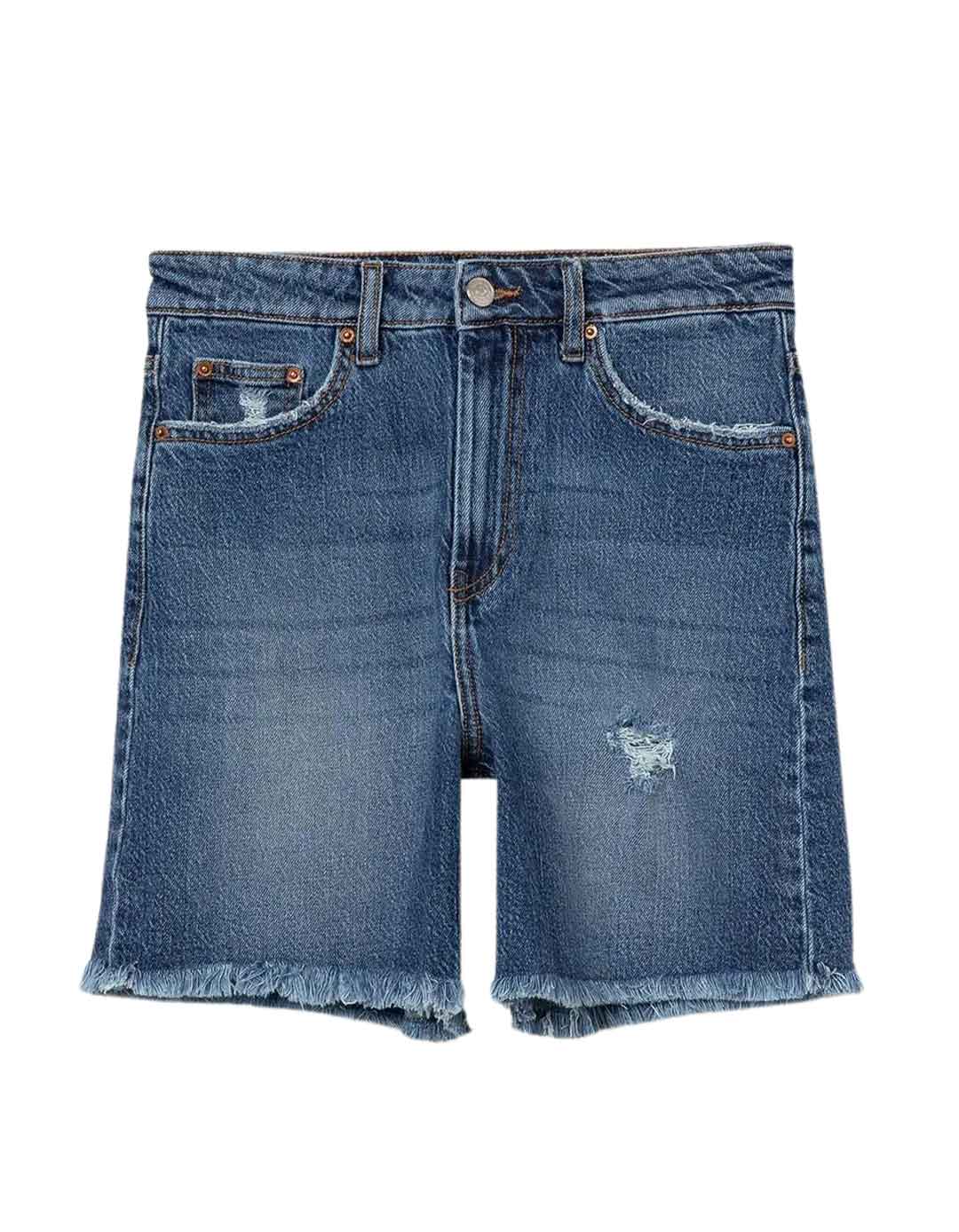 Τζιν σορτς με σκισίματα για κορίτσι, μπλε.Regular Fit. Τζιν σορτς με σκισίματα για κορίτσι, μπλε.Regular Fit.