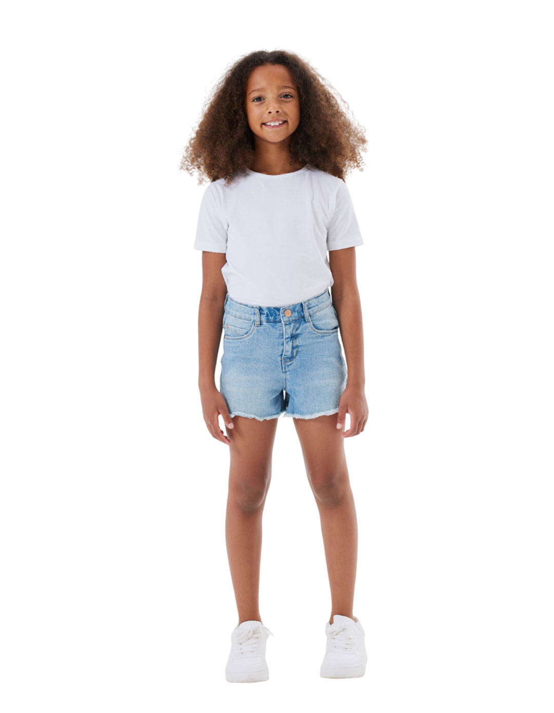 Παιδικό Τζιν Σορτς Κοριτσιού , Μπλε, Regular Fit.
