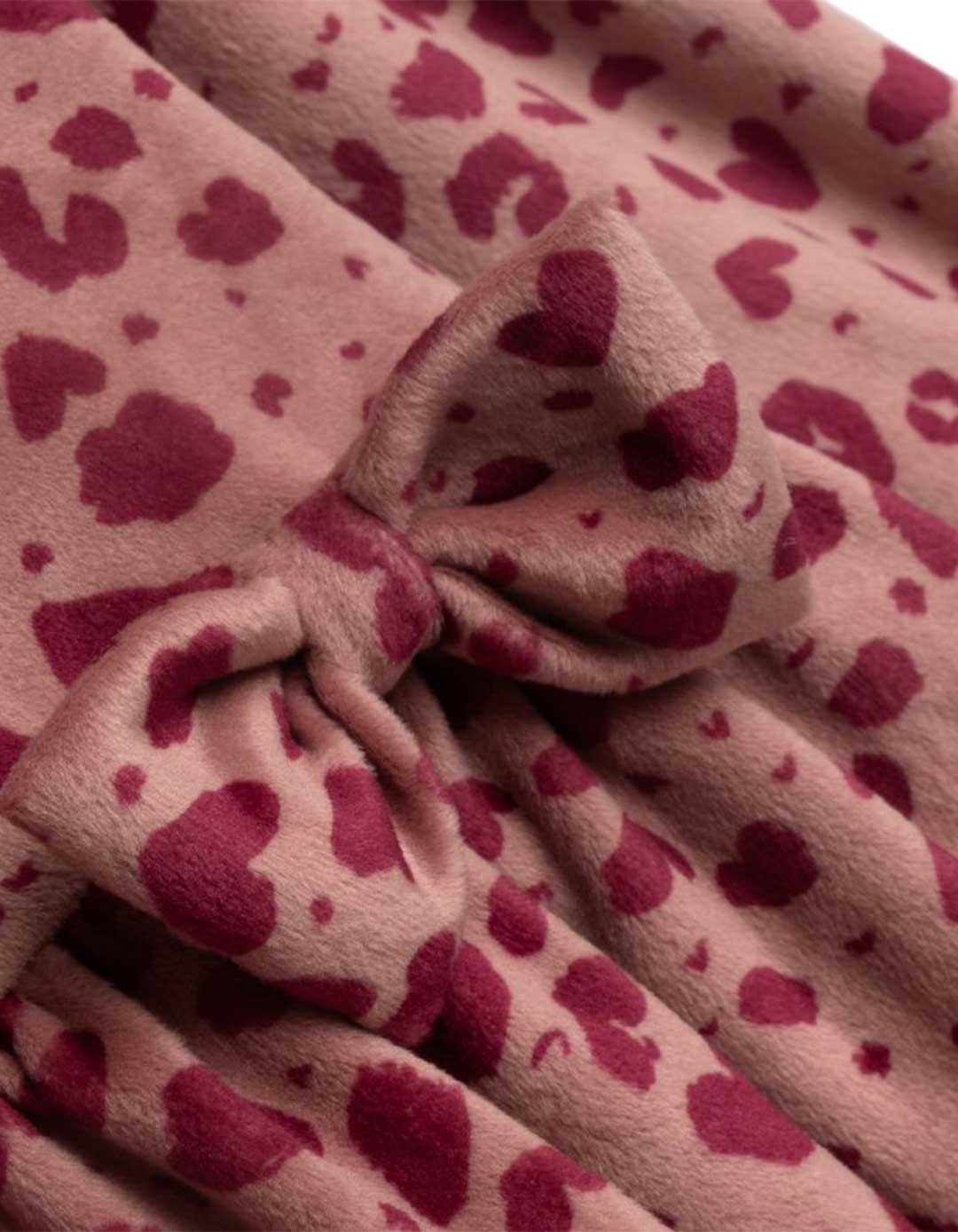 Παιδικό φόρεμα βελουτέ ροζ με φιόγκο για κορίτσι 6-24 μηνών Funky Kids