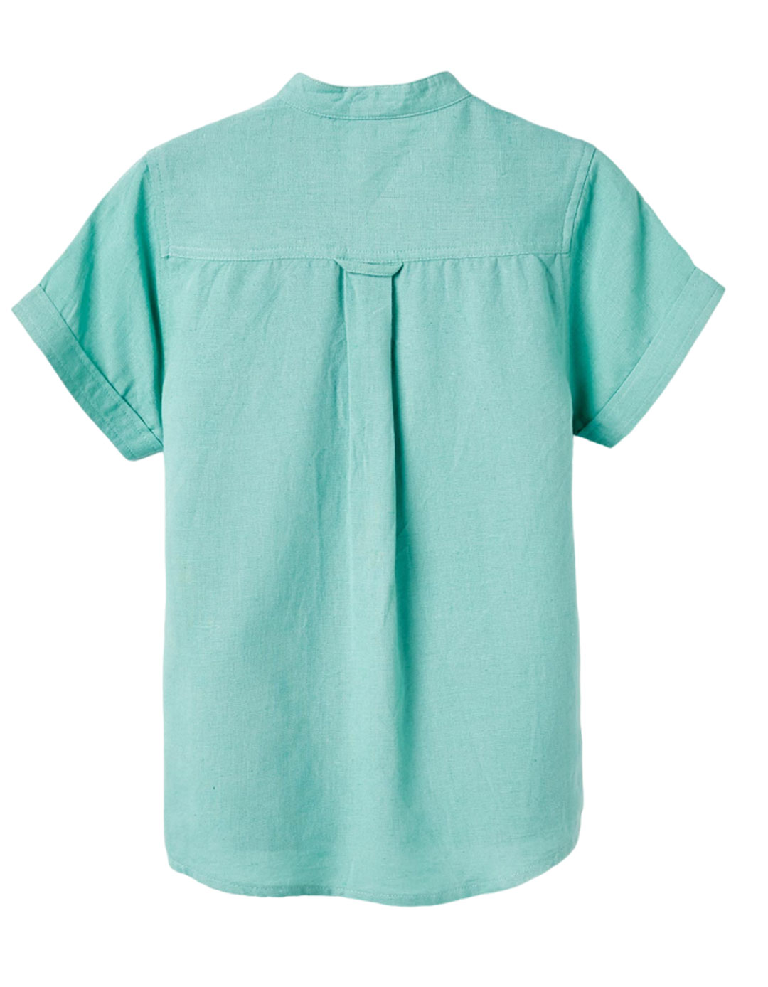 Κοντομάνικο βεραμάν πουκάμισο για αγόρια, από μείγμα βισκόζης, βαμβακιού και λινού. slim fit,  50% βισκόζη, 41% βαμβάκι, 9% λινό.