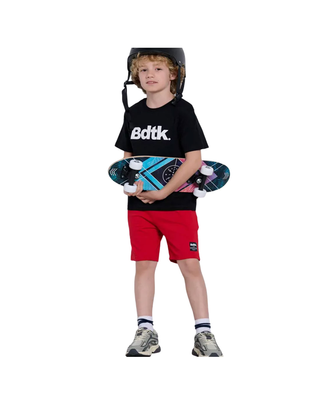 Παιδική βερμούδα Bdtk για αγόρι, κόκκινη, Regular Fit, 80% βαμβάκι-20% πολυεστέρας.