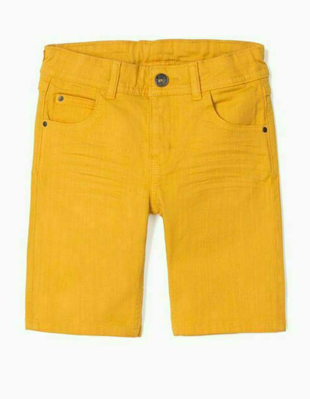 Παιδική κίτρινη βερμούδα για αγόρι, Slim Fit, 98% βαμβάκι, 2% ελαστάνη.