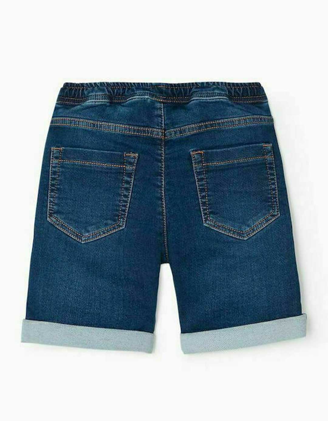 Σκούρα μπλε τζιν βερμούδα για αγόρια, Slim Fit, 88% βαμβάκι, 11% πολυεστέρας, 1% ελαστάνη. Σκούρα μπλε τζιν βερμούδα για αγόρια, Slim Fit, 88% βαμβάκι, 11% πολυεστέρας, 1% ελαστάνη.