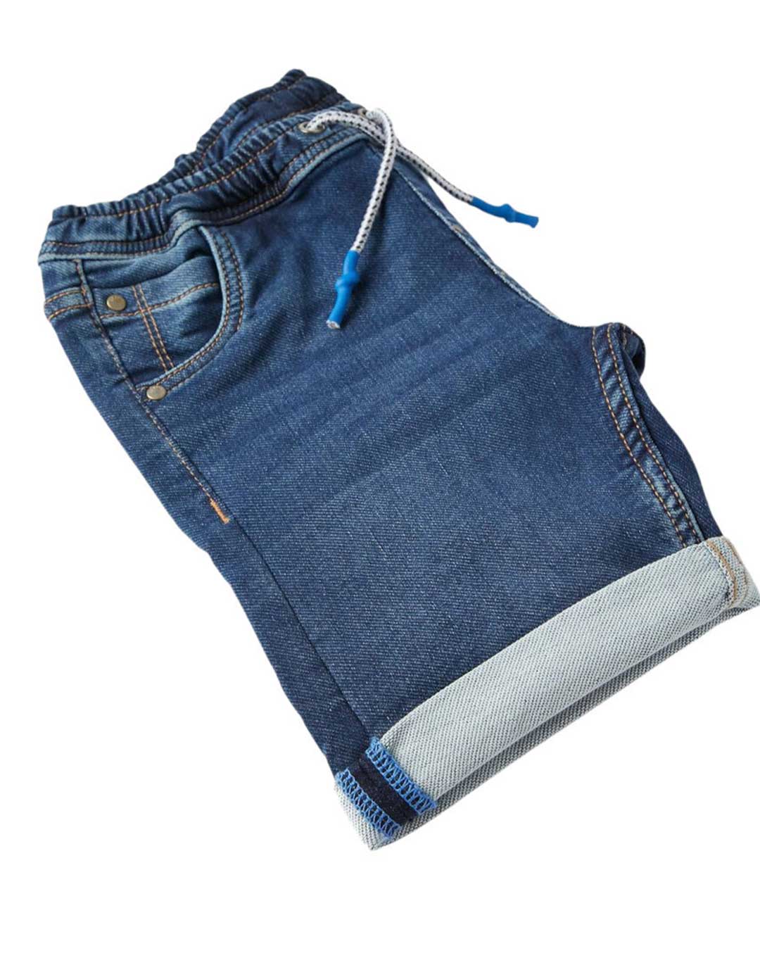 Σκούρα μπλε τζιν βερμούδα για αγόρια, Slim Fit, 88% βαμβάκι, 11% πολυεστέρας, 1% ελαστάνη. Σκούρα μπλε τζιν βερμούδα για αγόρια, Slim Fit, 88% βαμβάκι, 11% πολυεστέρας, 1% ελαστάνη.