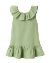 Παιδικό φόρεμα με βολάν σε πράσινη απόχρωση.Slim Fit.