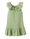 Παιδικό φόρεμα με βολάν σε πράσινη απόχρωση.Slim Fit.