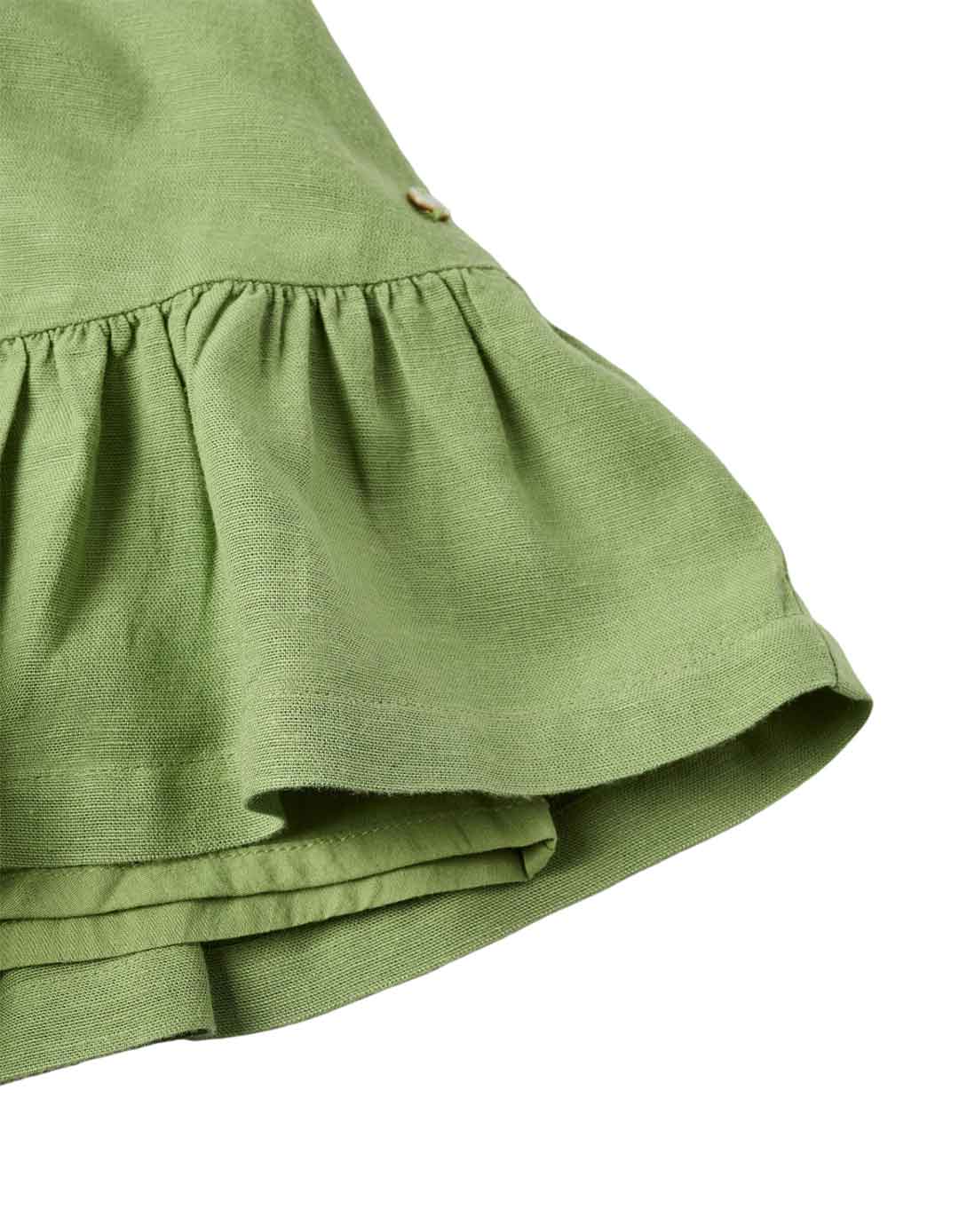 Παιδικό φόρεμα με βολάν σε πράσινη απόχρωση.Slim Fit.