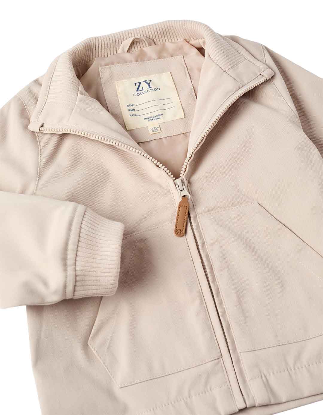 Zippy  Βρεφικο Μπουφάν για Αγόρια (9-36 μηνών) – Μπεζ.Slim Fit.100% πολυεστέρα.