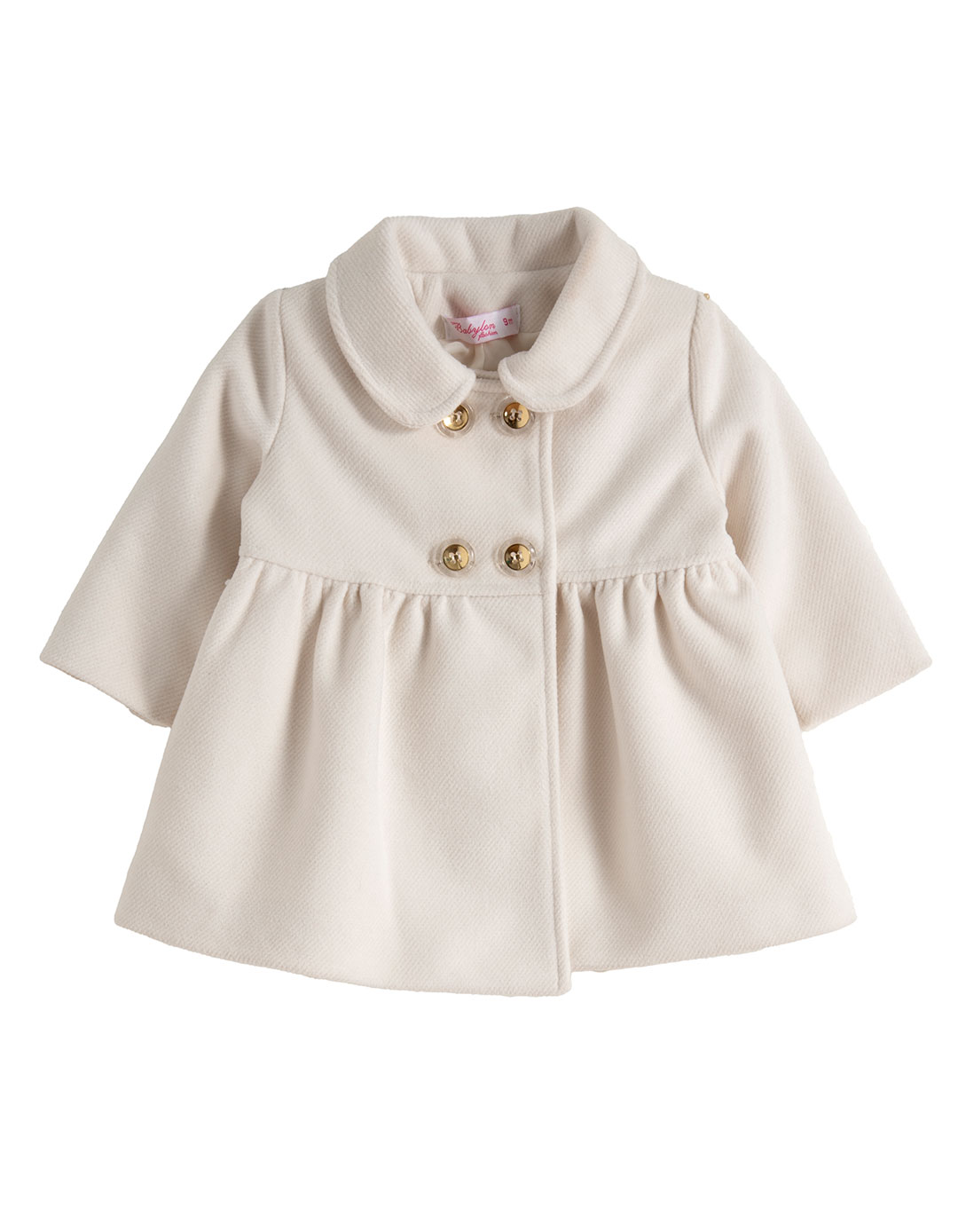  Βρεφικό παλτό Babylonfashion εκρού για κορίτσι 6–24 μηνών.Regular Fit.