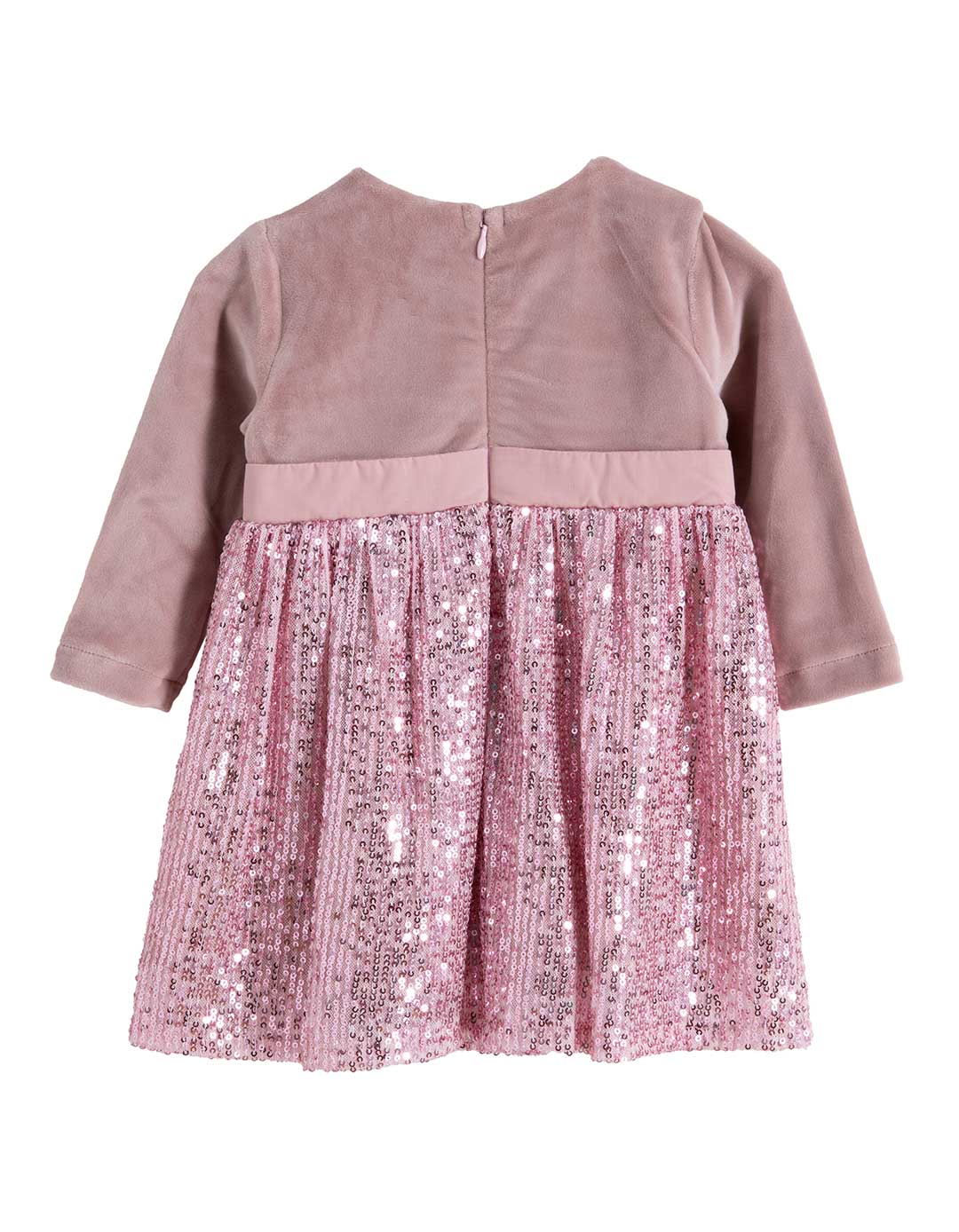 Βρεφικό σετ φόρεμα με μπολερό Babylonfashion σομόν