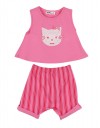 Καλοκαιρινό βρεφικό σετ για κορίτσια από τη NEK Kids Wear,ροζ.Regular Fit,100% βαμβάκι .