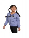 Παιδική ζακέτα φούτερ Bodytalk με κουκούλα για κορίτσι, blueberry, Regular Fit, 70% βαμβάκι, 30% πολυεστέρας.