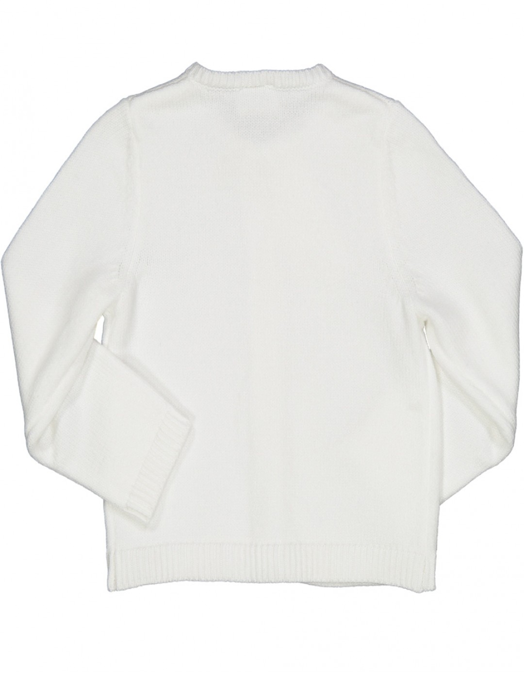 Πλεκτή ζακέτα Birba για κορίτσι, λευκή, Regular Fit, 51% πολυεστέρας, 35% βισκόζη, 14% πολυαμιδική.