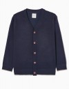 Πλεκτή ζακέτα για αγόρι μπλε, Slim Fit, 70% βαμβάκι, 30% πολυαδιμική.