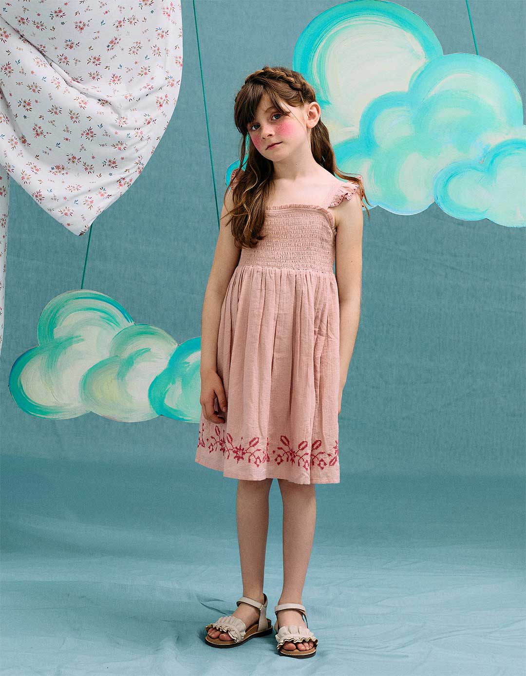 Παιδικό σομόν Φόρεμα Με Κέντημα Zippy,100% βαμβάκι.Slim Fit. Παιδικό σομόν Φόρεμα Με Κέντημα Zippy,100% βαμβάκι.Slim Fit.