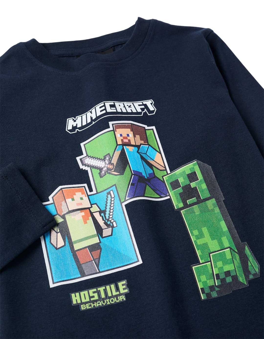 Μακρυμάνικη παιδική μπλούζα αγόρι Zippy με στάμπα Minecraft